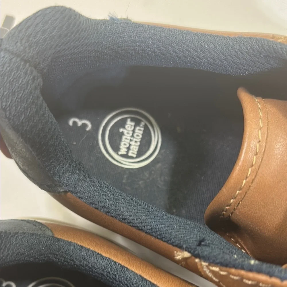 Wonder Nation Brown Sneakers with Velcro Straps